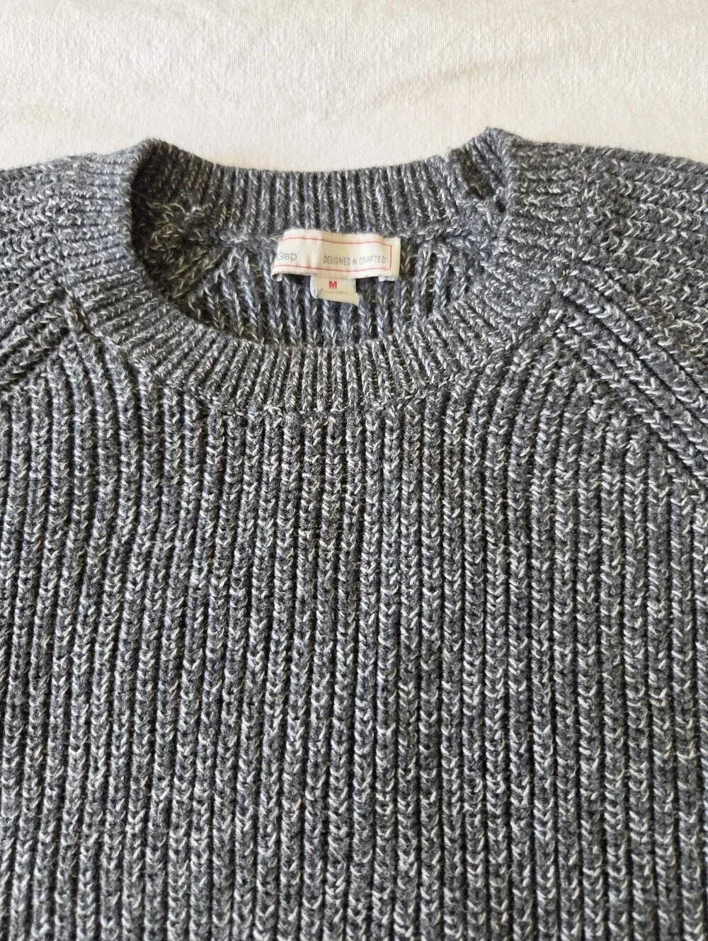 Vintage Gap Crewneck Sweater Mens Medium 100% Cotton 1990s Y2K Slate Gray